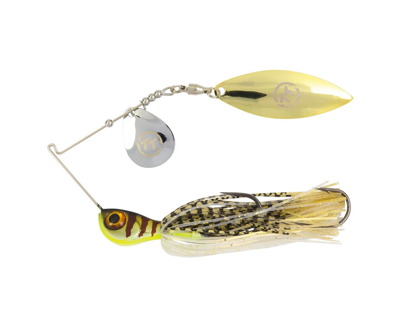 TT Lures 3/8oz Vortex+ Spinnerbait Fishing Lure - GOLD GLIMMER