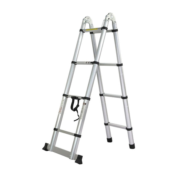 Traderight 3.4m Folding Multi Purpose Ladder 8 Step Extension Ladder Aluminium