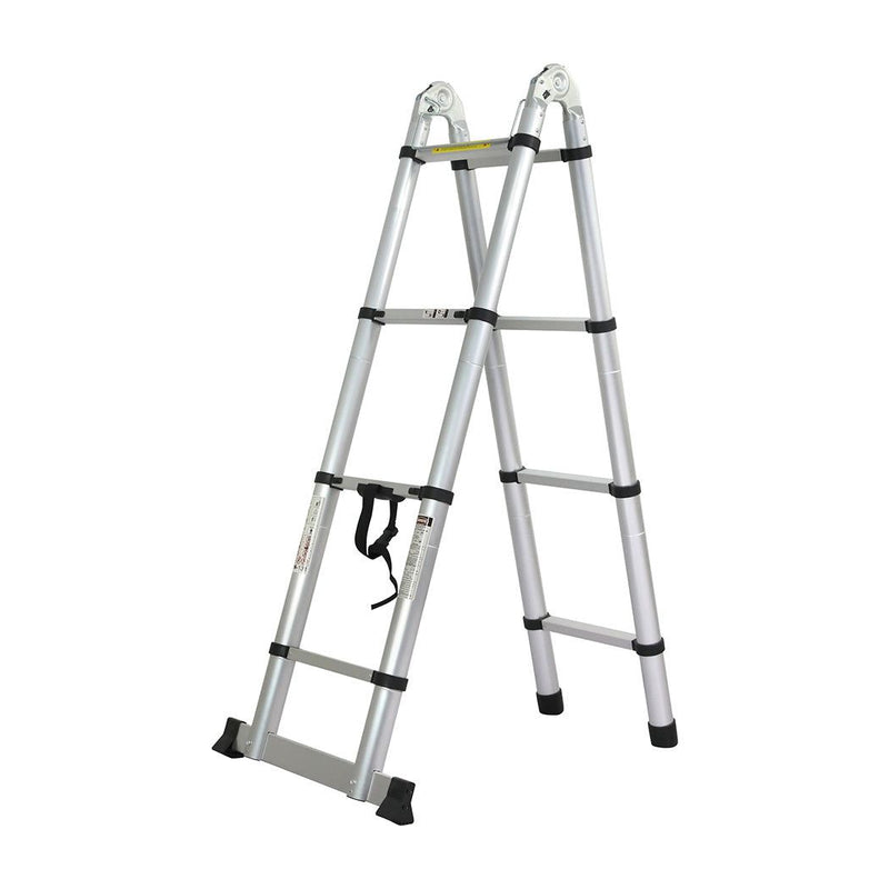 Traderight 3.4m Folding Multi Purpose Ladder 8 Step Extension Ladder Aluminium