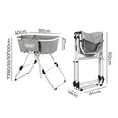 PaWz Foldable Pet Bath Tub w/ Adjustable Height for Small & Medium Dogs Cats