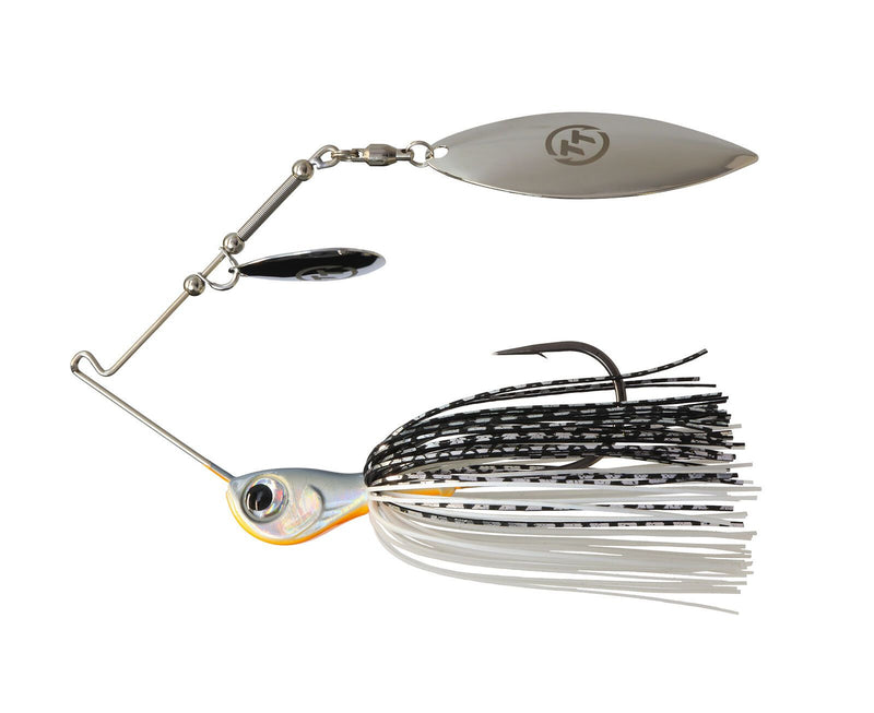 TT Lures 1/2oz Tornado+ Tandem Blade Spinnerbait Lure - WHITE NIGHT