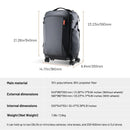 2-in-1 Outdoor Trolley Case Backpack Expandable Black