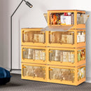 Storage Organiser Large Box Stackable Containers 5 Side Open Foldable Wheels