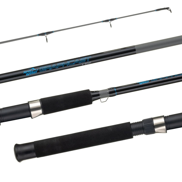 Jarvis Walker 6ft Graphcast 5-8kg 2 Pce Boat Rod with Integrated Solid Tiip