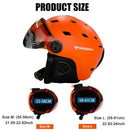 Ski Helmet with Goggles and PC+EPS Snow Gear