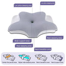 Butterfly-Shaped Memory Foam Pillow Slow Rebound Cow Horn Design Grey