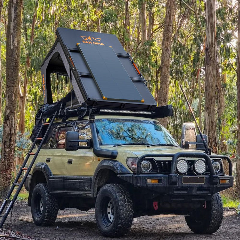 San Hima Kalbarri Gen 2 Roof Top Tent Hard Shell With Ladder + 120W Solar Panel