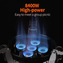 8400W Foldable Gas Camping Stove Silver