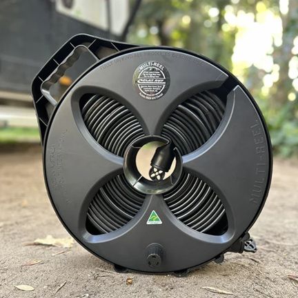 FLAT-OUT 9m Sullage Hose on Black Multi-Reel 32mm