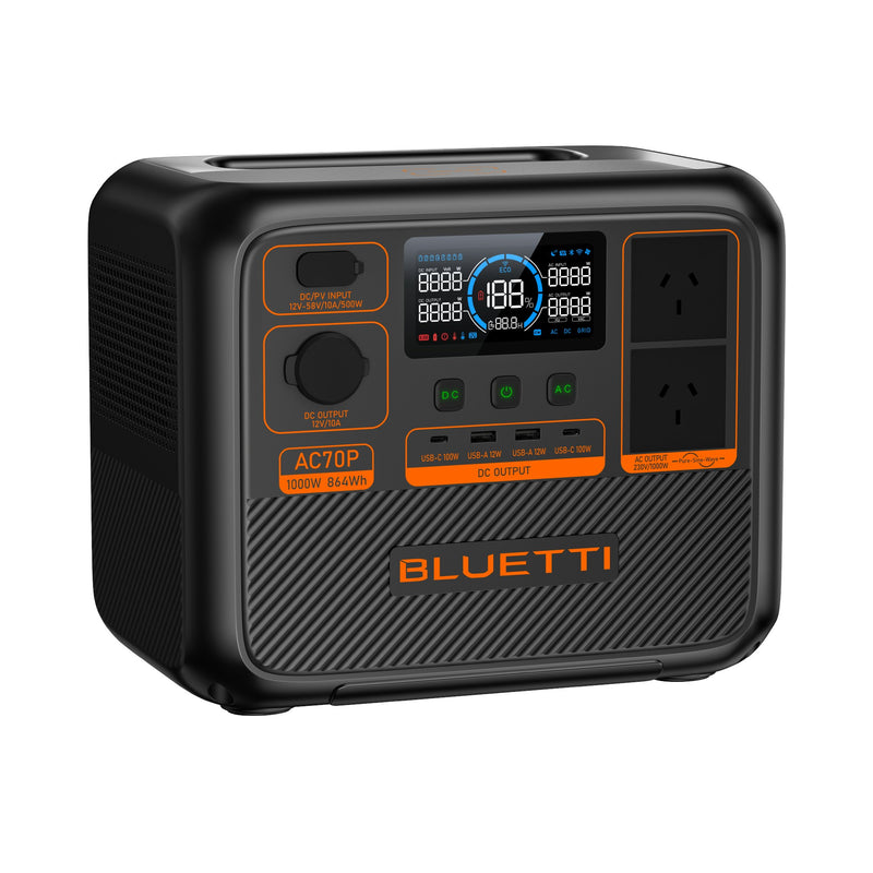 BLUETTI AC70P Portable Power Station | 1000W 864Wh