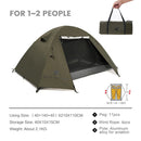 Double-Layer Camping Tent Olive Green