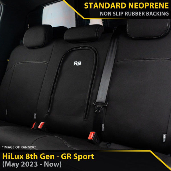Toyota HiLux 8th Gen GR Sport GP4 Neoprene Rear Row Seat Covers