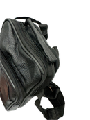 Small Genuine Leather Black Messenger Bag - Shoulder Travel Satchel Crossbody Sling