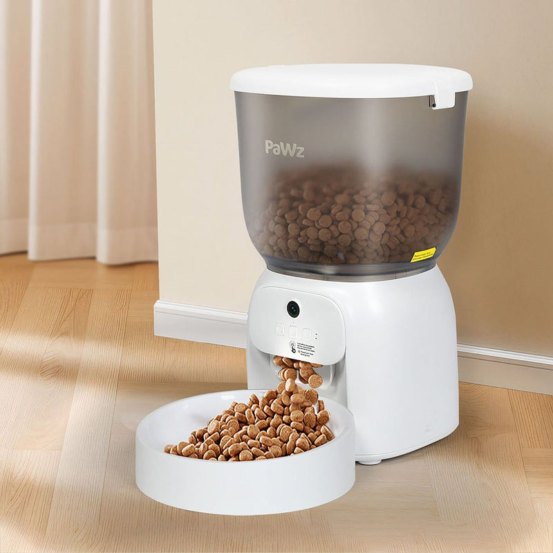 Pawz 4L Auto Pet Feeder Automatic Camera Cat Dog Smart WiFi App Food Dispenser