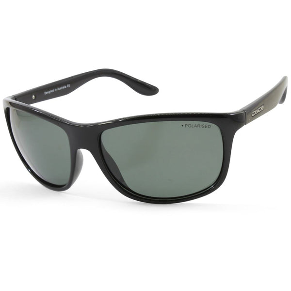 Dirty Dog Quench Polished Black/Green Men's Polarised Sports Sunglasses