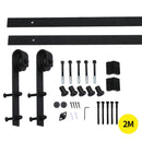 2m Antique Classic Style Single Sliding Barn Door Hardware Track Roller Kit