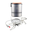 3800W Folding Outdoor Gas Stove with 1.5L Pot Silver