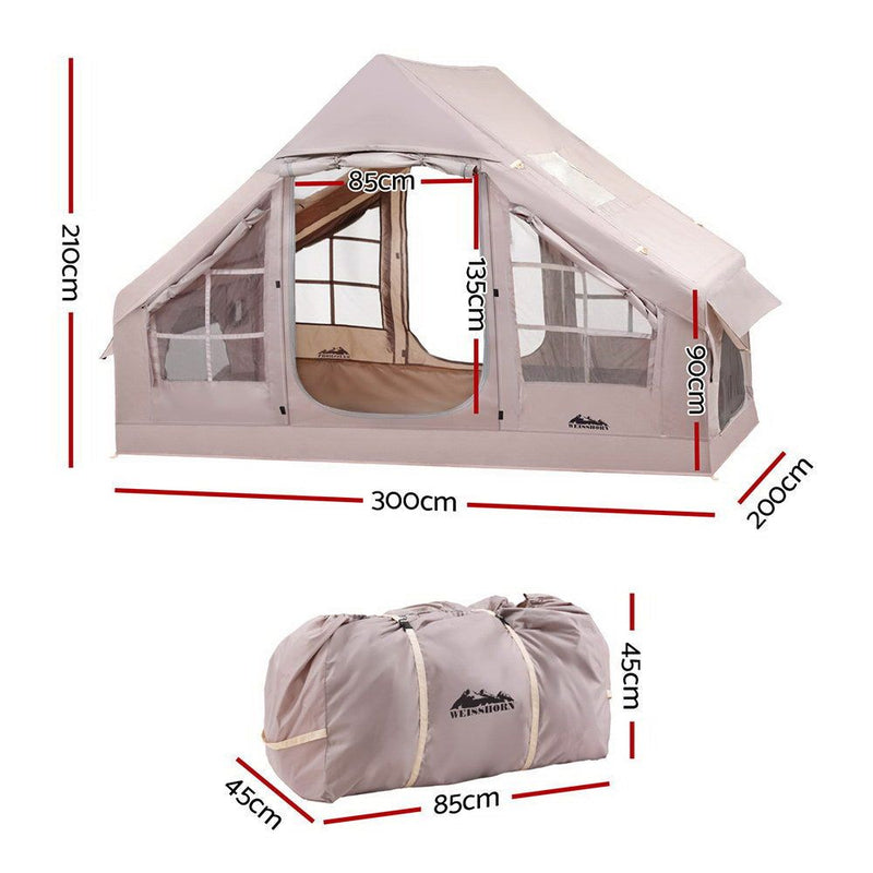 Inflatable Camping Tent 4-Person 300x200cm