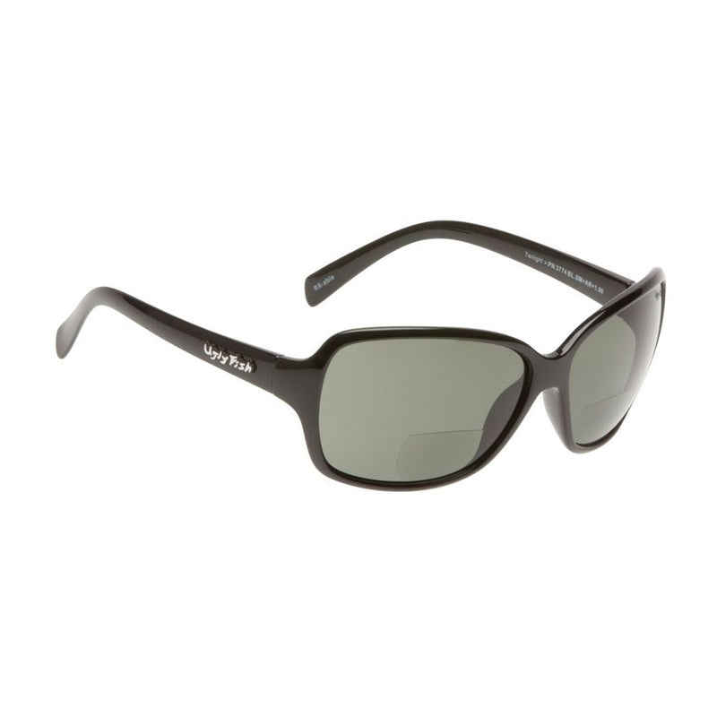 Ugly Fish Twilight +2.50 Bifocal Black Frame/Smoke Lens Polarised Sunglasses