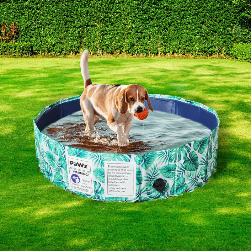 Pawz 100cm Pet Dog Swimming Pool Cat Portable Bath Tub Shower Washing Folding