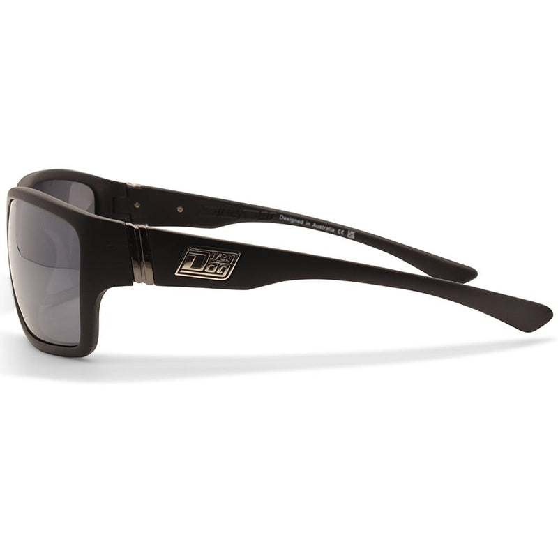Dirty Dog Storm Satin Black/Grey-Silver Mirror Polarised Unisex Sunglasses