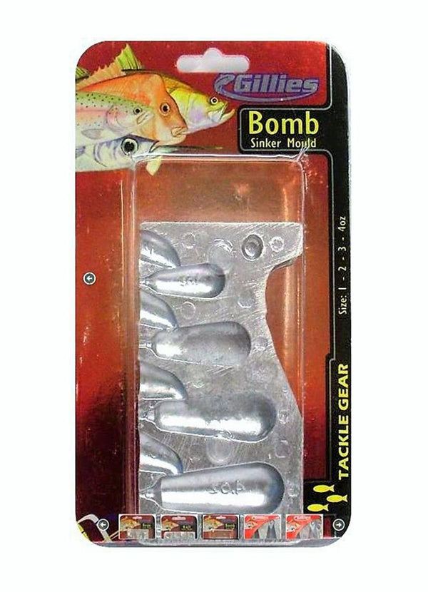 Gillies Small Bomb Sinker Mould Combo - Makes 4 Different Bomb Sinkers at a Time