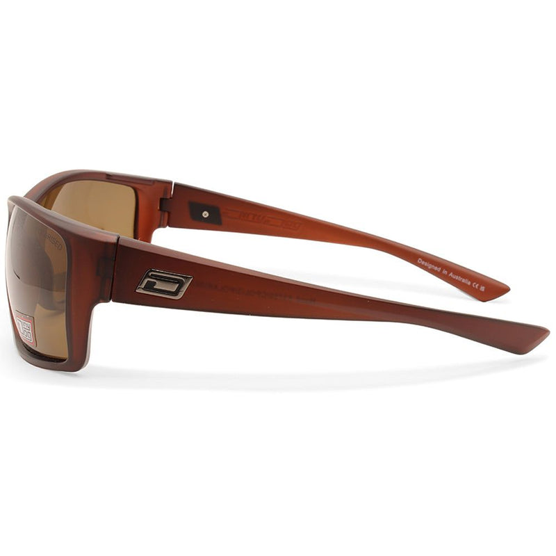 Dirty Dog Hood Satin Dark Brown/Brown Polarised Men's Sports Sunglasses