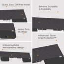 D-Flector Caravan Standard Stone Guard 2200mm - Linear  (High-Strength Performance Steel)