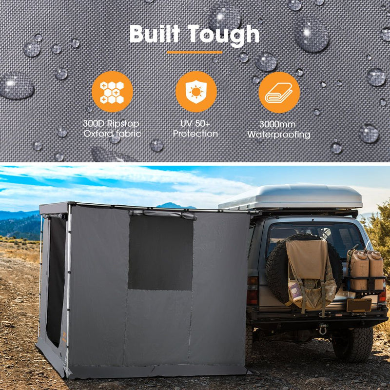 San Hima Car Side Awning Tent 2x2.5m/2.5x3m Portable Camping Waterproof Shade