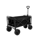 Lambu Garden Camping Trolley Outdoor Garden Wagon Cart Folding Widen Picnic Black