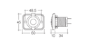 NARVA Flush Mount Socket 81026BL Caravan Car Camper Boat