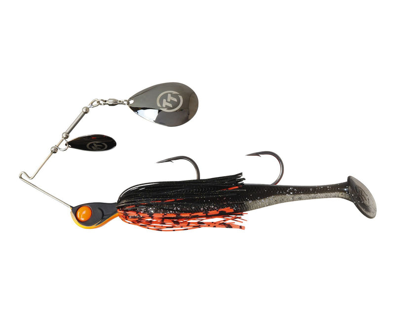 TT Lures 3/4oz Tornado+ Double Colorado Rigged Spinnerbait Lure - ORANGE NIGHTMARE