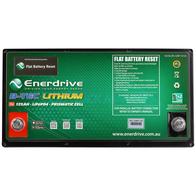 ENERDRIVE B-TEC 125AMP / 12V LIFEPO4 Battery GEN2