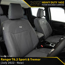 Ford Ranger T6.2 Sport & Tremor Heavy Duty XP7 Canvas 2x Front Seat Covers (Available)