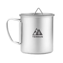 TERRAN Titanium Mug with Lid - Ultralight