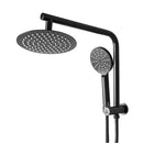 Traderight Group  Shower Head High Pressure Set Rain Round Brass Taps Mixer Handheld WELS Black