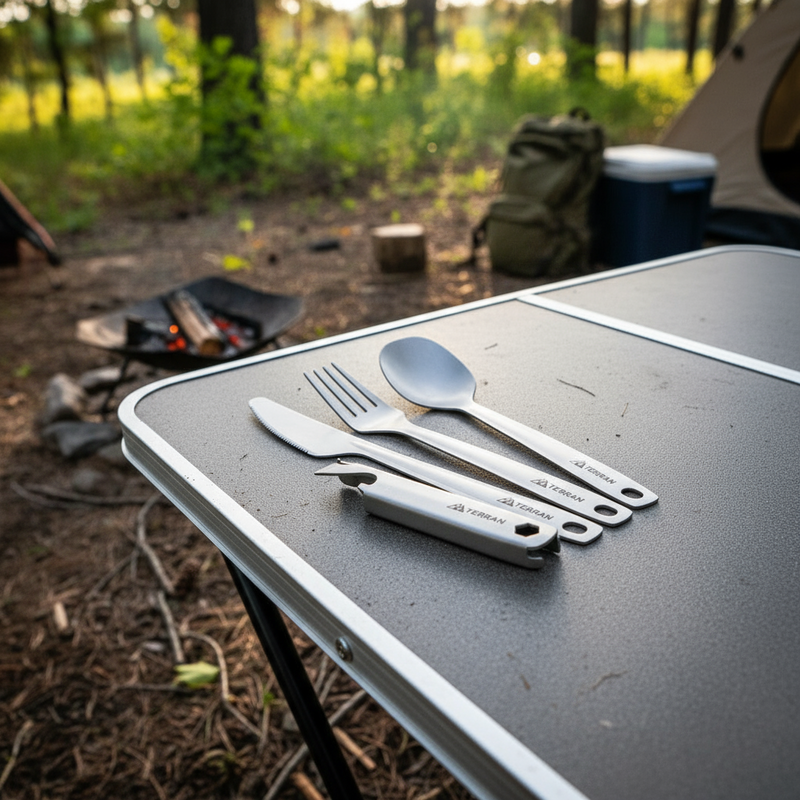 TERRAN 4-Piece Titanium Cutlery Set