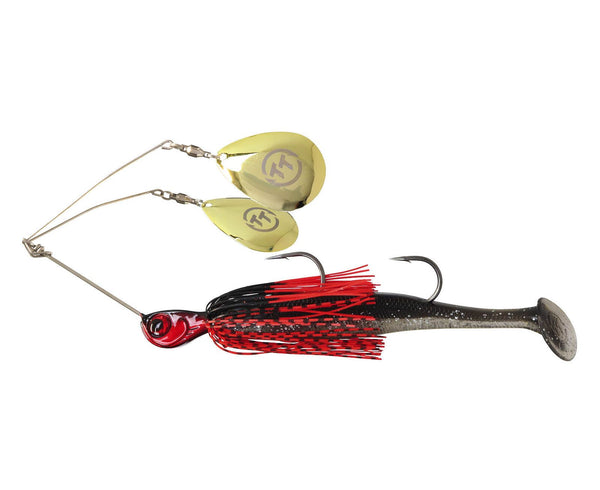 TT Lures 3/4oz Tornado+ Twin Spin Rigged Spinnerbait Lure - BLOODY NIGHTMARE