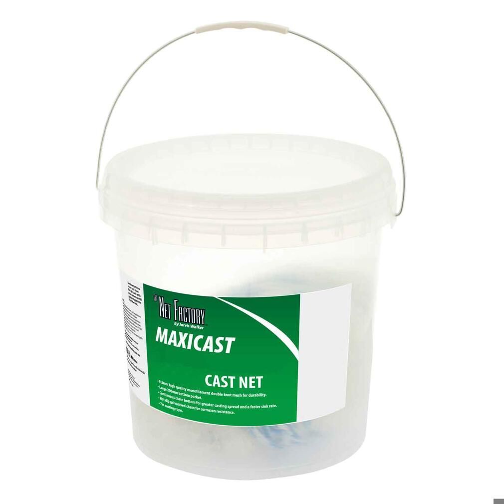 Jarvis Walker Maxicast 10ft Bottom Pocket Mono Cast Net with 1 Inch Mesh