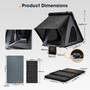 San Hima Kalbarri Lite Gen 2 Rooftop Tent Grey+250W Solar Panel+Ladder & Rack