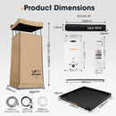 San Hima Camping Shower Tent Brown &Gas Hot Water Heater White &Shower Tent Base