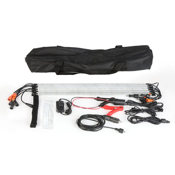 6Pcs 12V LED Strip Light Bar Waterproof Amber White for Boat Car RV Camping Tent