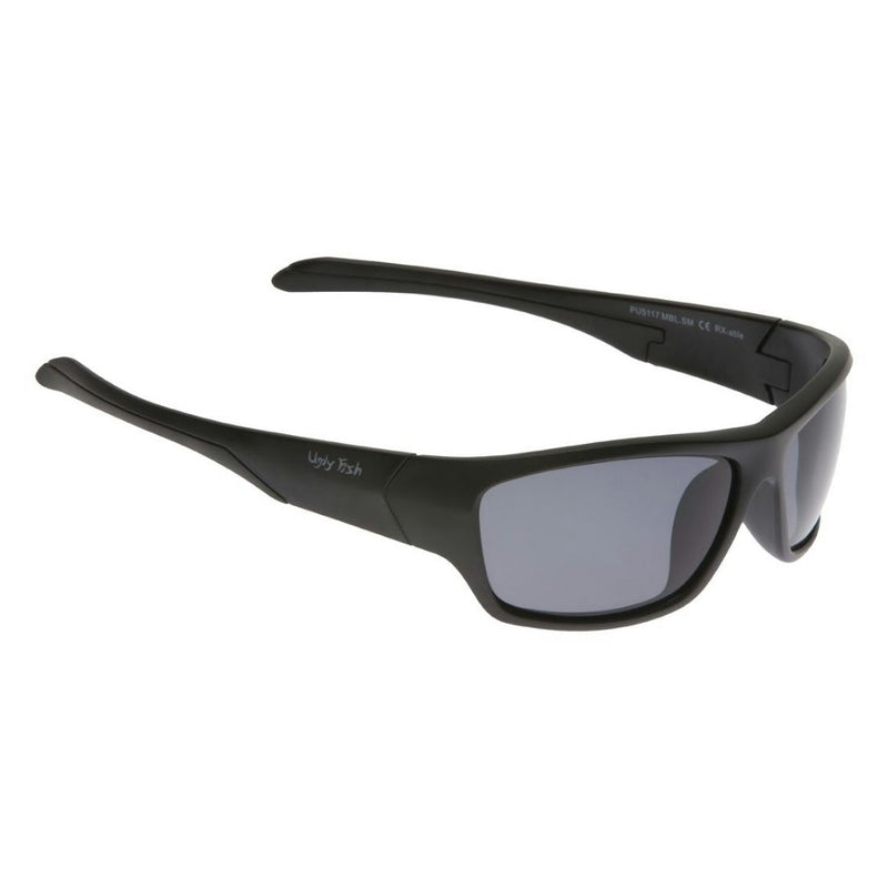 Ugly Fish PU5117 Unbreakable Polarised Black Frame/Smoke Lens Wrap Sunglasses