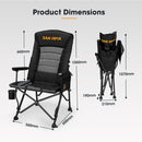 San Hima Luxury Folding Camping Chair Portable Outdoor Thick Padding With Storage Bag