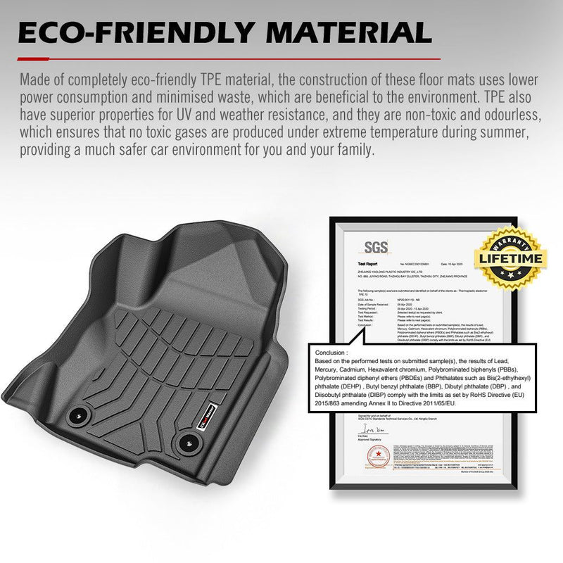 Kiwi Master 3D TPE Car Floor Mats Liner For Toyota Prado 250 2024+