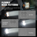 LIGHTFOX Cygnus-4 Pair 3inch Osram LED Pod Lights 1Lux@506m IP68 7,668LM