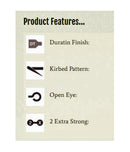 1 Box of Mustad 4202D 2x Strong Kirby Open Eye Fishing Hooks