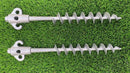 Screw in Aluminum Ground Pegs 2 X 365mm Long Includes 19mm Adapter Tents Camping Secura-Pegs®