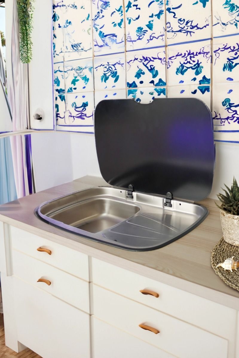 Thetford MK3 Argent Sink - Right Hand Drainer