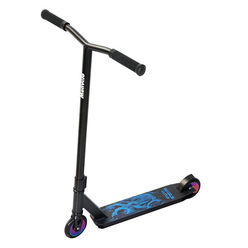 Monvelo Stunt Scooter for Kids Adult 360°Freestyle Trick  Portable Scooter Black